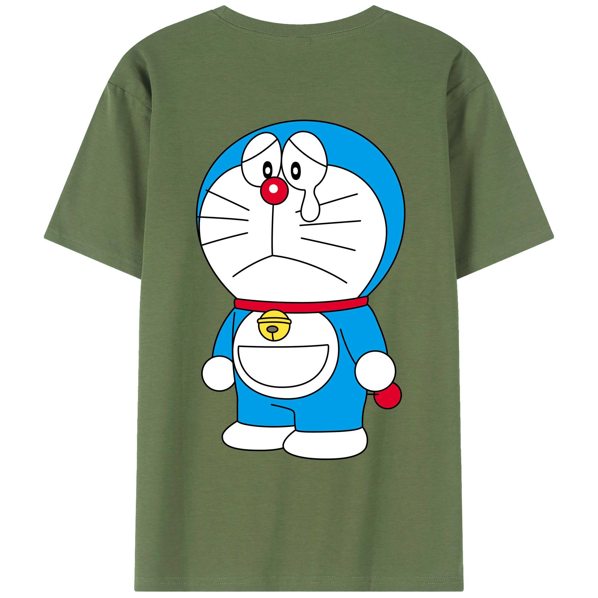 （画像用） ドラえもん Doraemon 綿100％ メンズ半袖Tシャツ（バックプリント） 通気性